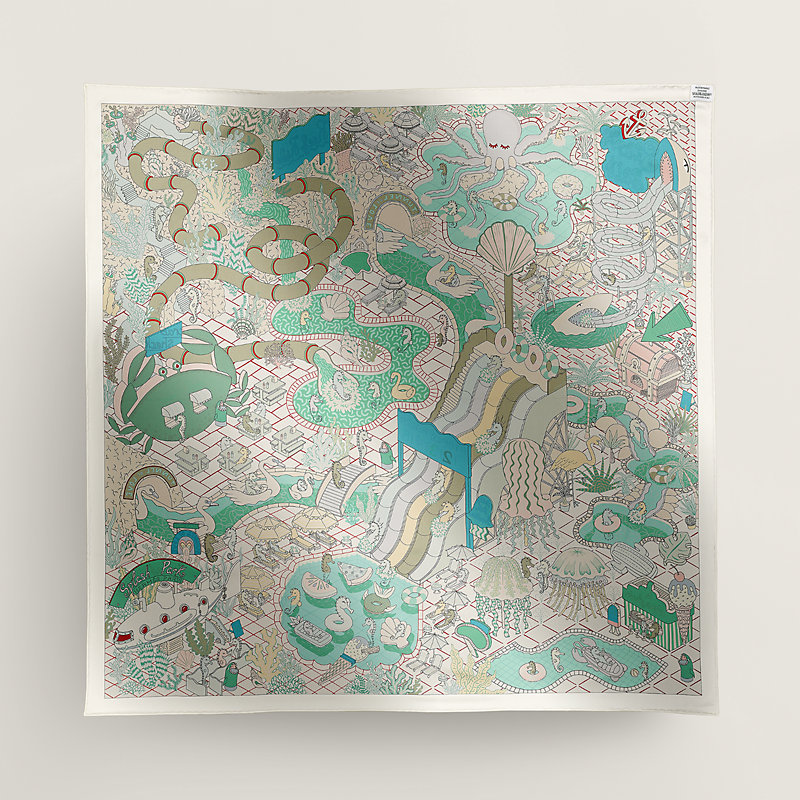Splash Park double face scarf 90 | Hermès USA Splash Park double face scarf 90 | Hermès USA